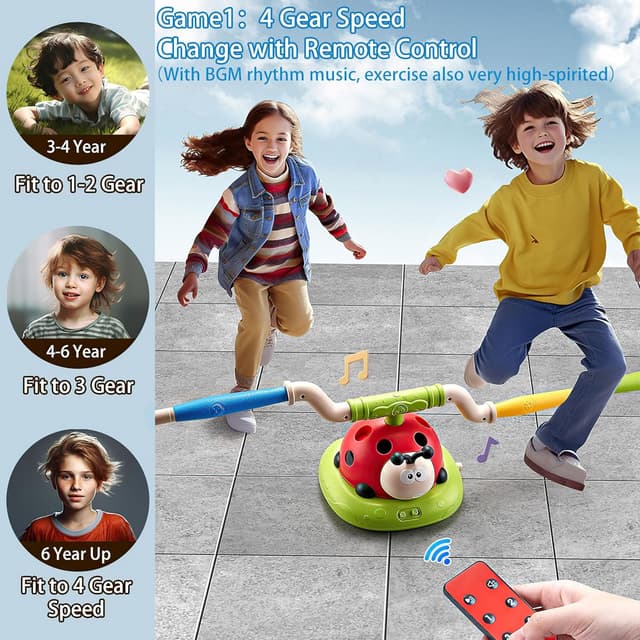 Thumbnail 2 de Powza 3-in-1 Musical Jump Ring Game for Kids