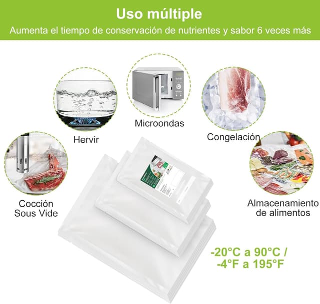 Thumbnail 2 de Bonsenkitchen VB3215 bolsas vacío 150 unidades