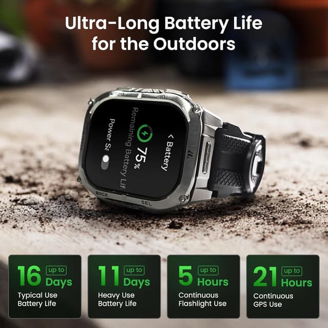 Detalle de KOSPET TANK M4C GPS smart watch