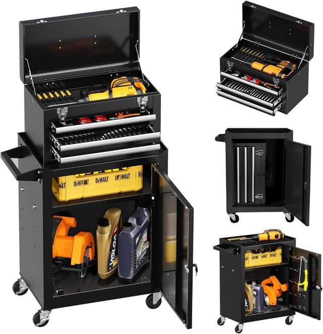 Imagen de DAIMANN Carrello porta attrezzi 3 cassetti 🛠 en OfertitasTOP