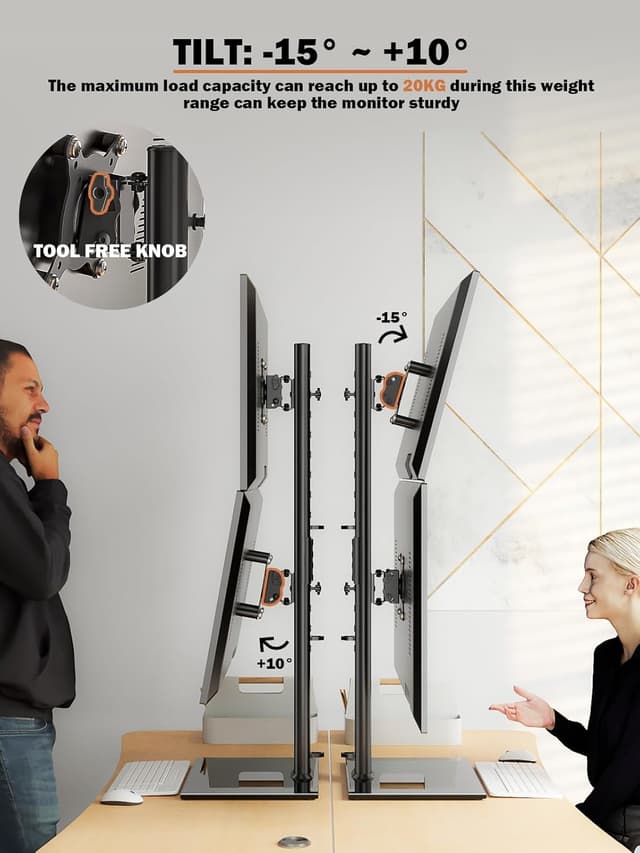 Detalle 2 de Hemudu Dual Monitor Ständer 13–34 Zoll