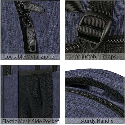 Detalle 2 de MATEIN Mochila 15.6 con USB antirrobo