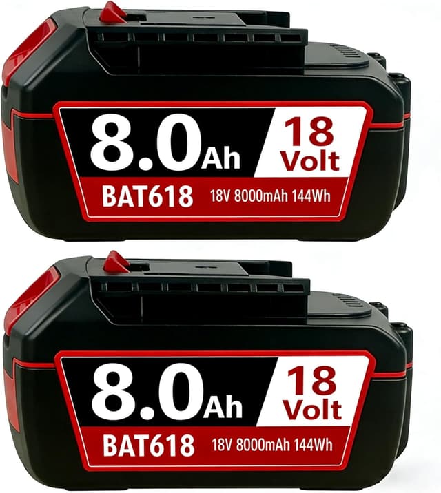 Detalle de 2× 8.0Ah/8.000mAh Ersatzakku für 18V – kompatibel mit Bosch 18V BAT-Serie
