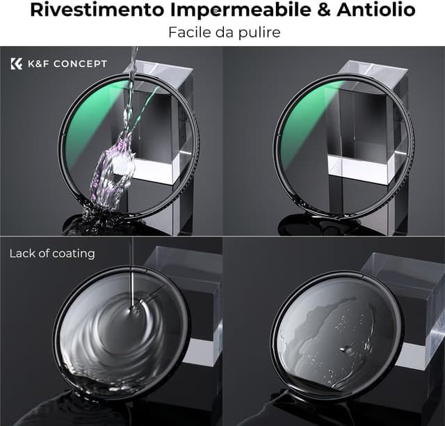 Detalle 2 de K&F CONCEPT Nano-Xcel 72mm filtro polarizzatore circolare CPL True Color