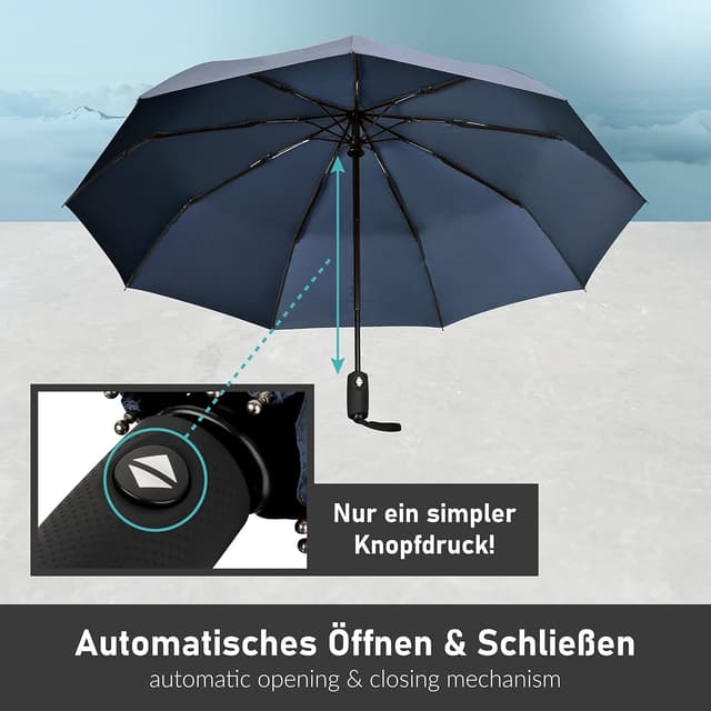 Detalle 1 de STYNGARD OSLO Regenschirm Sturmfest bis 140 km h