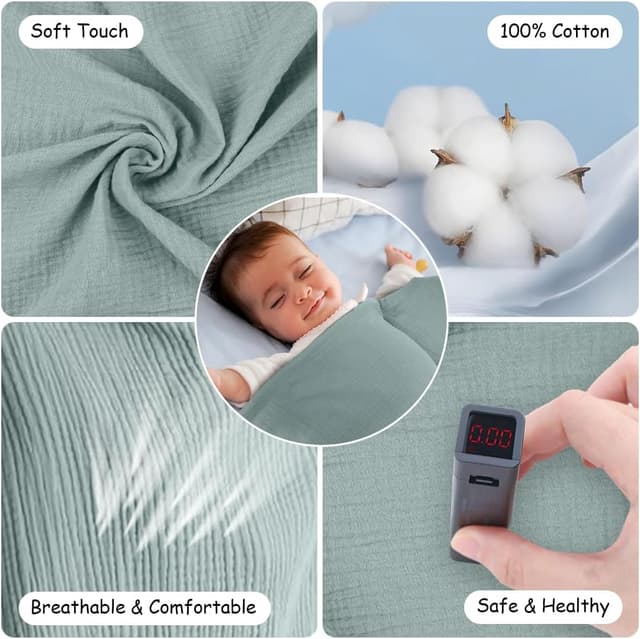 Detalle 1 de Aolso nursing cover 100% cotton muslin