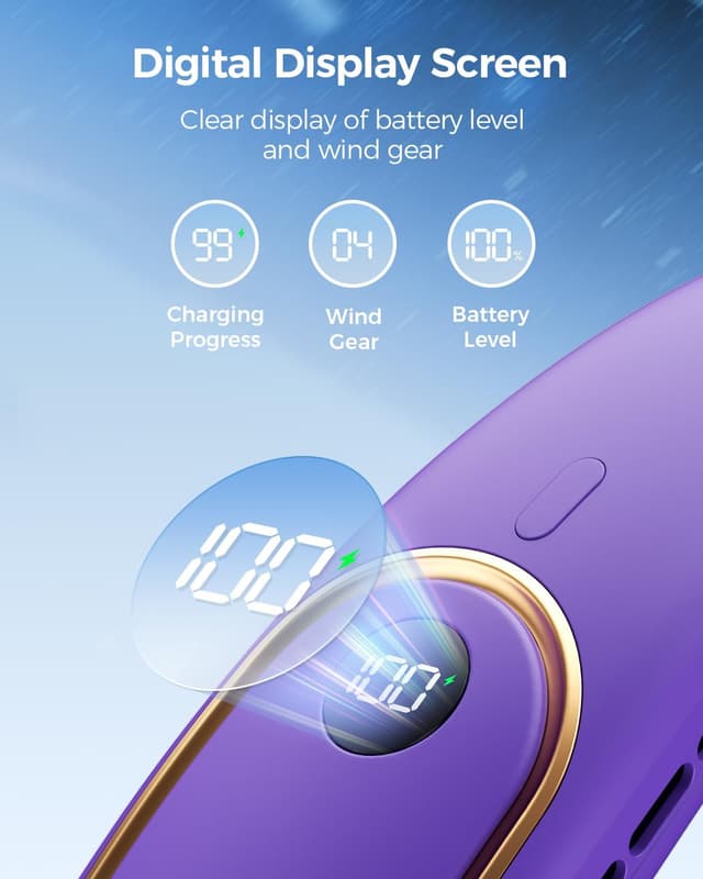 Detalle 1 de Bearwind Portable Neck Fan, 5000mAh