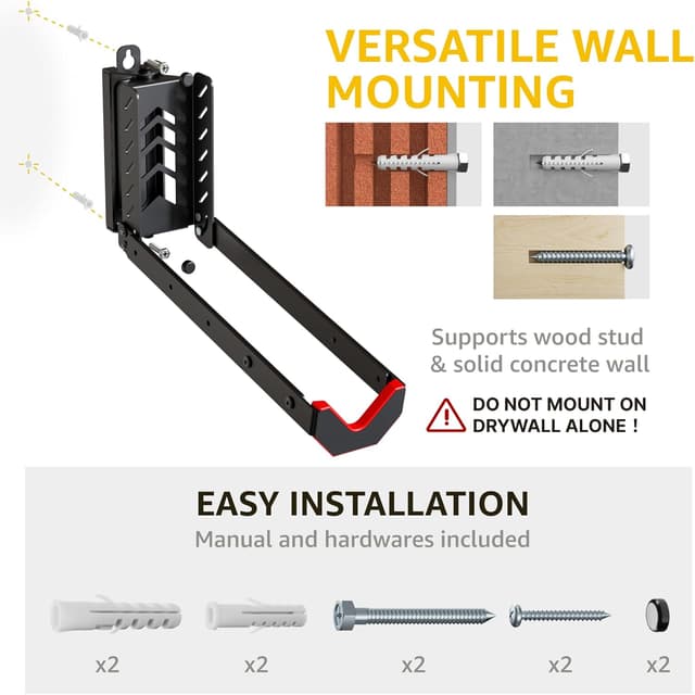 Thumbnail 6 de monTEK Swivel Bike Wall Mount 77 lbs