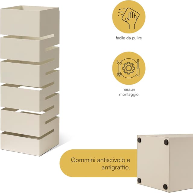 Thumbnail 5 de Baroni Home Portaombrelli Design Moderno 15,5x15,5x49 cm ☂