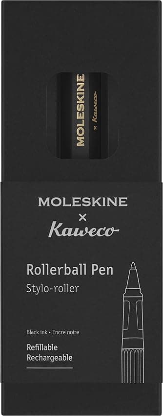Imagen de Moleskine x Kaweco Bolígrafo Rollerball Recargable 🖊️ en Negro en OfertitasTOP