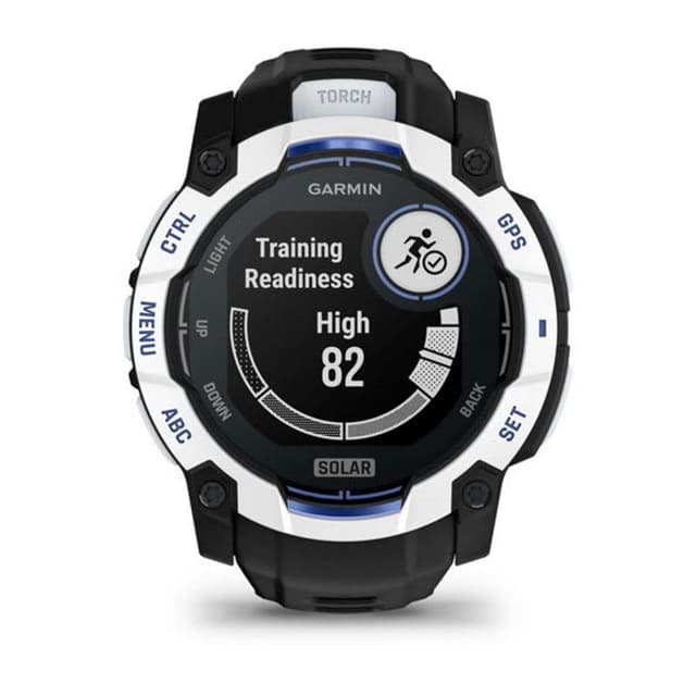 Detalle 2 de Garmin Instinct GPS 45 mm AMOLED negro y azul con pulsómetro, SpO2 y resistencia 10ATM