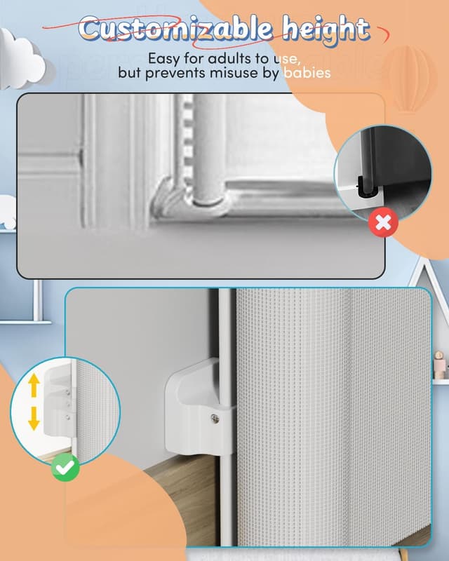 Thumbnail 6 de Retractable Stair Gate 55" Mesh Barrier