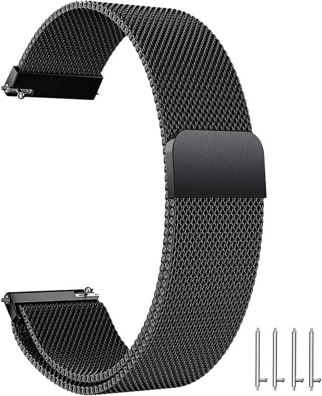 Detalle de ZLZKJS Edelstahl Mesh Uhrenarmband mit Magnetverschluss – Schnellverschluss für 14–24 mm