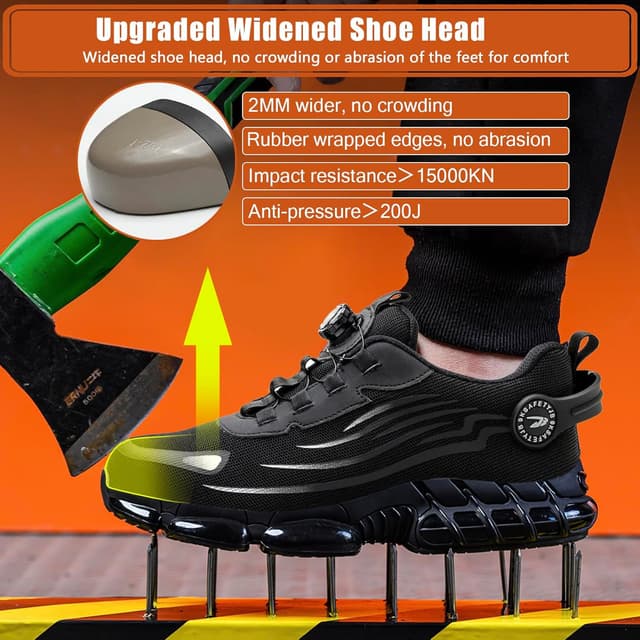 Detalle de OBIDER Safety Trainers safety shoes with swivel buckle laces and non-slip PU sole