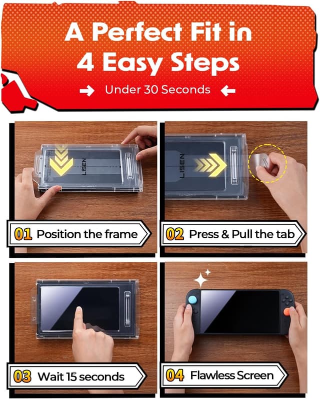 Detalle 2 de LISEN Screen Protector for Nintendo Switch 2 2-pack