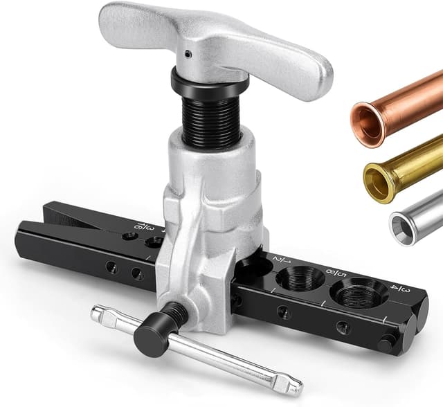 Detalle de Ordriv cartellatrice per tubi in rame 3/16"-3/4" con svasatura a 45° in acciaio 45# e manico a T scorrevole