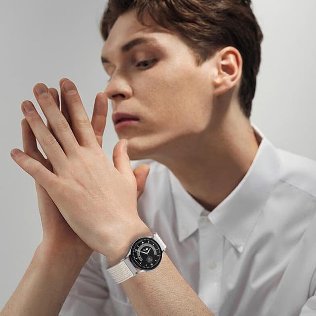 Detalle 2 de Cinturino in nylon intrecciato 20 mm chinbersky per Samsung Galaxy Watch 4/5/6/7 (compatibile anche Watch3, Active2 e Classic)