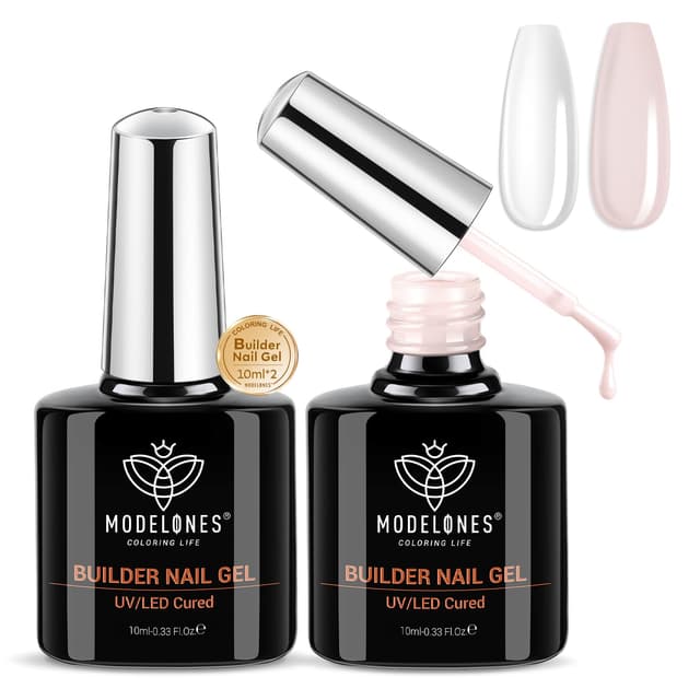 Detalle de modelones Builder Gel 2 x 10 ml für UV