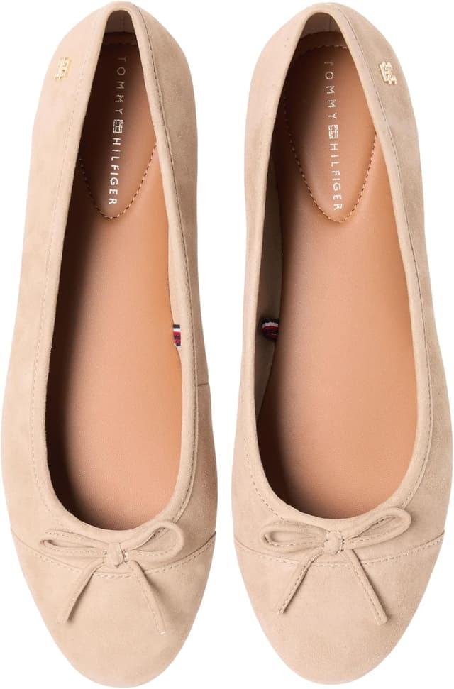 Detalle de Tommy Hilfiger Hilfiger Suede Ballerina FW0FW09357 da donna