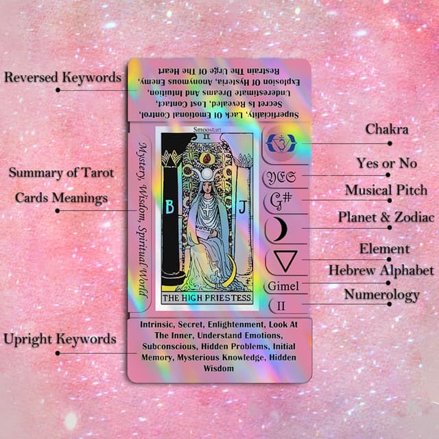 Thumbnail 4 de Smoostart Pink Holographic Tarot Cards 78