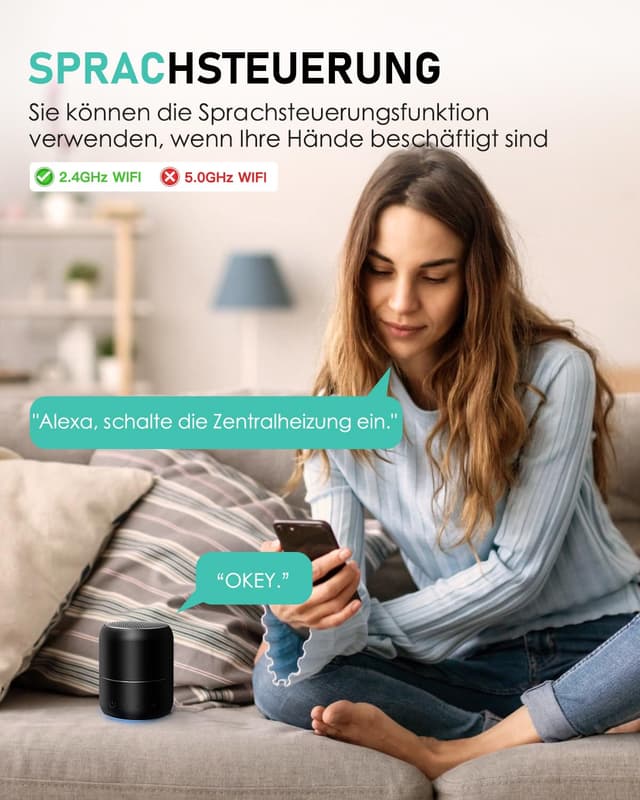 Detalle 2 de GreenSun WLAN-Stromzähler Steckdose Smart Life: Energie messen, schalten & per Alexa/Google steuern