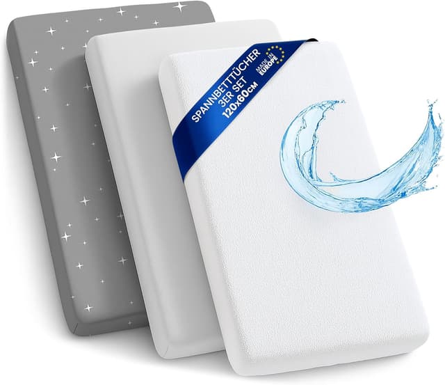 Imagen de Spannbettlaken 60x120 cm 3er Set für Kinderwagen en OfertitasTOP
