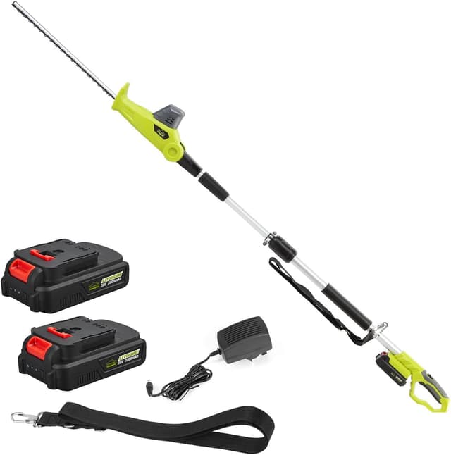 Detalle de DEWINNER Elettrico Pole 20 V 2,0 Ah – Tagliasiepi su palo telescopico senza fili, fino a 2,40 m