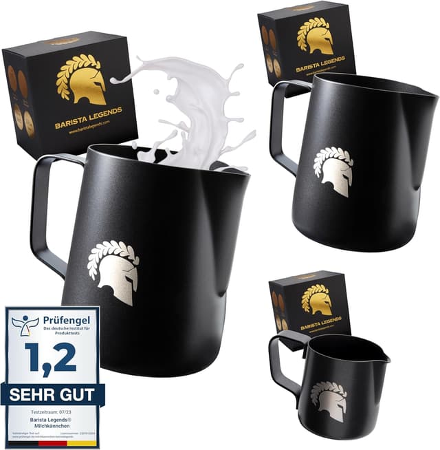 Imagen de Barista Legends Milchkännchen Set 3er 100/350/600ml en OfertitasTOP