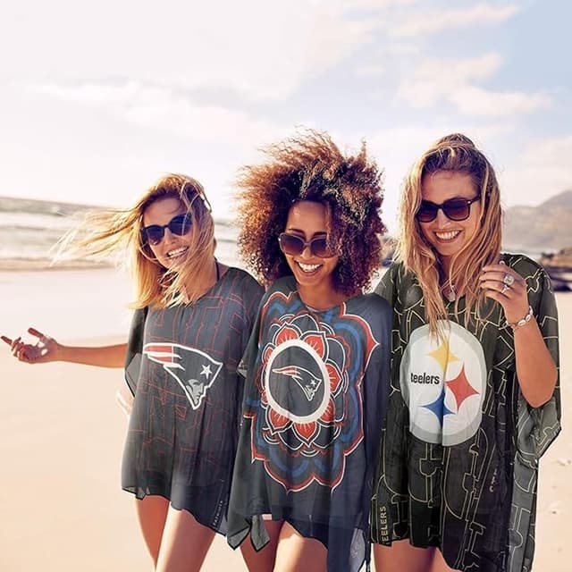 Detalle de Littlearth NFL Caftan Flower Design – Officially Licensed Teams, Free Size