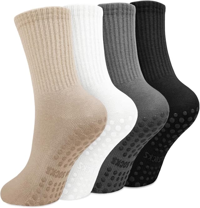 Detalle de Yikki 4 Pairs Pilates Grip Socks One Size