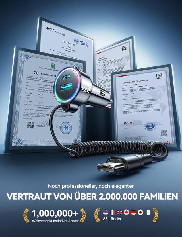 Thumbnail 6 de FLYLEAD 2026 Upgrade 90W Kfz Ladegerät 90W