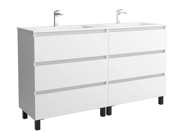 Imagen de Salgar Vilna Mueble baño 3 cajones, lavabo 2 pozas en OfertitasTOP