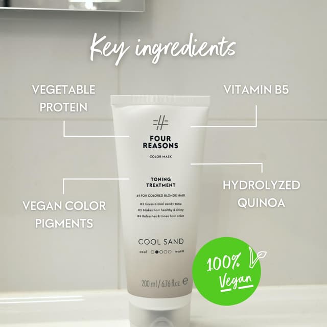 Thumbnail 6 de FOUR REASONS Color Mask in Cool Sand Blonde (27 Colors) – Hair Gloss & Color Depositing Conditioner (6.76 fl oz)