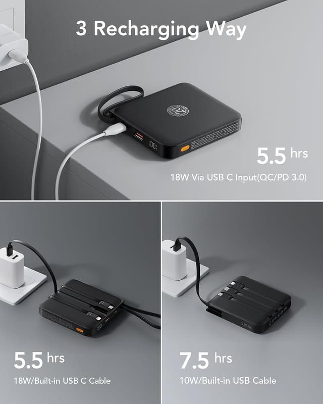 Thumbnail 4 de VRURC Power Bank 20000mAh ⚡ Carga Rápida USB C y LED