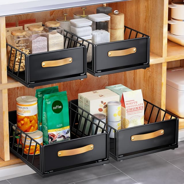 Detalle de Sliding Mesh Cabinet Basket 11.8" Pull-Out Organizer