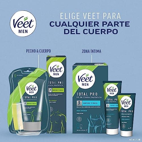 Detalle 2 de Veet Crema Depilatoria Hombre Piel Sensible 400 ml
