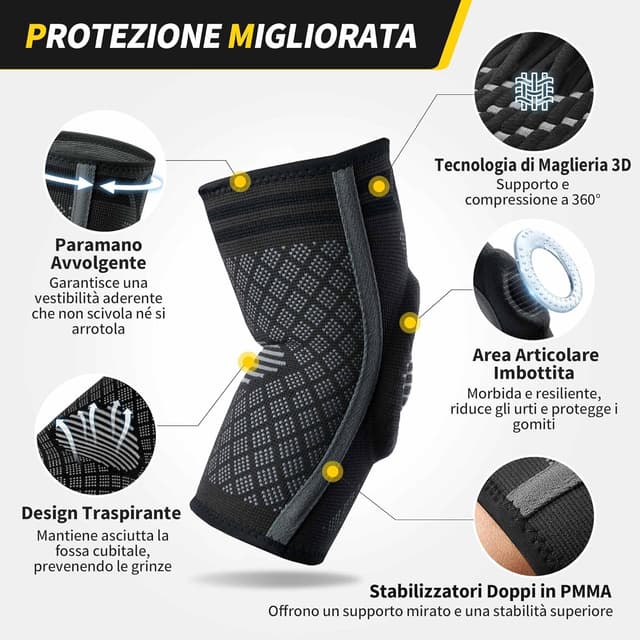 Thumbnail 5 de CAMBIVO Tutore per epicondilite al gomito con cuscinetto in gel