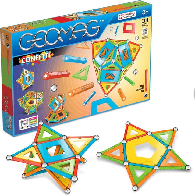 Detalle de Geomag Classic Confetti – magnetisches Konstruktionsspielzeug mit 114 Teilen