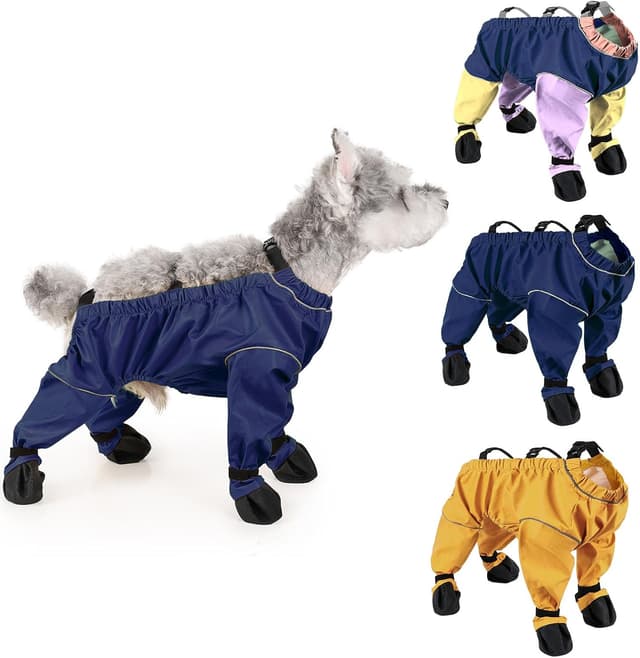 Detalle de BT Bear Dog Shoes Waterproof Dog Boots (Size M) with Suspenders and Anti-Slip Paw Protector