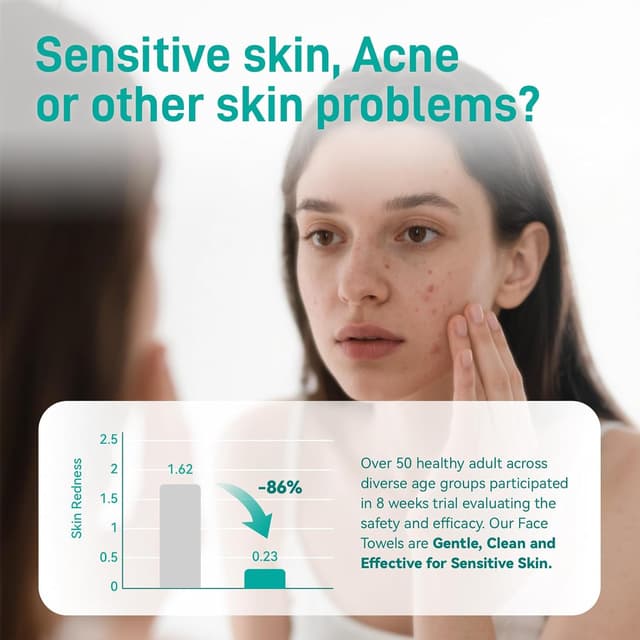 Thumbnail 3 de Face Towels 10"×12" Disposable XL 50 pack