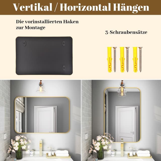 Thumbnail 6 de Koonmi Morden miroir mural doré 61 x 91 cm