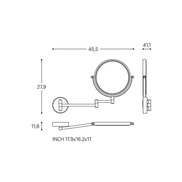 Thumbnail 2 de Cosmic Essentials Espejo cosmético de pared x5 📷