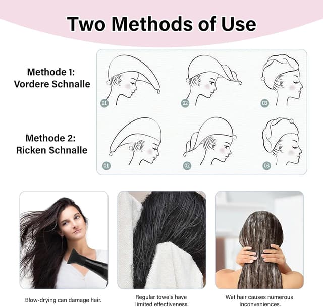 Thumbnail 3 de Lafefe Hair Towel Wrap 2 Pack