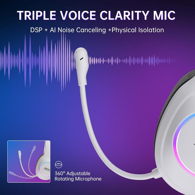 Detalle de AOC Wireless Gaming Headset for PC, PS5