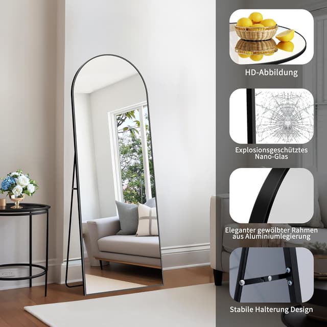 Thumbnail 4 de KOCUUY Bogen Standspiegel 147 x 47 cm Ganzkörper
