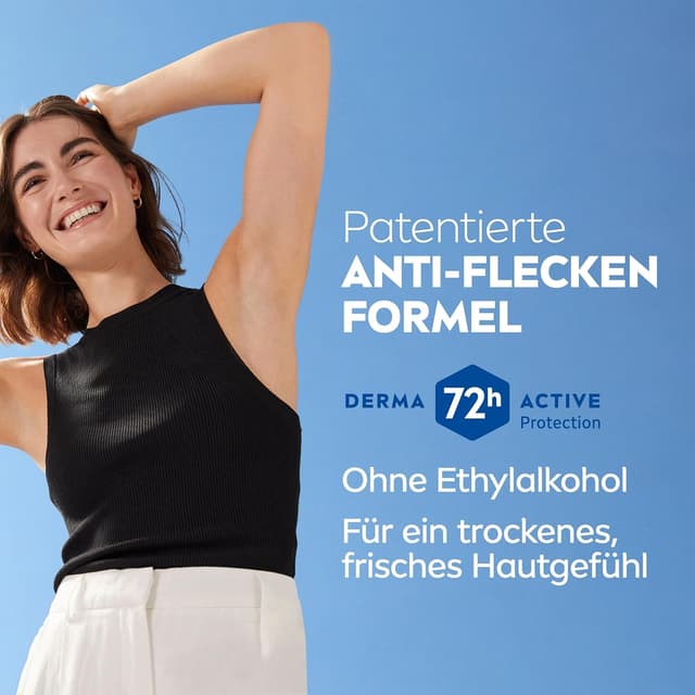 Detalle de NIVEA Black & White Invisible Clear Deodorant Roll-On (50 ml) – Anti-Flecken-Formel ohne Ethylalkohol