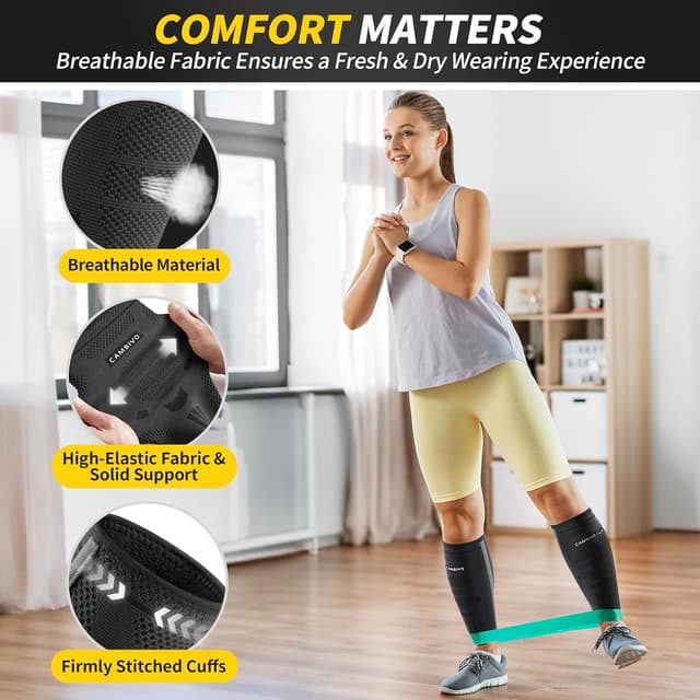 Thumbnail 6 de CAMBIVO calf compression sleeve 2 pack