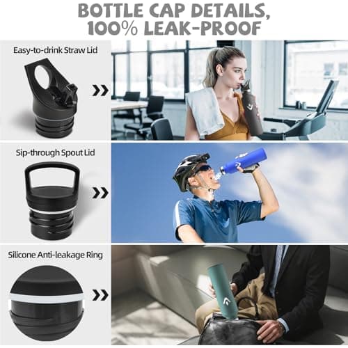 Detalle 2 de Botella térmica 1 L acero inoxidable, aislamiento al vacío 💧