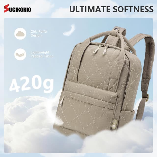 Detalle 2 de SUCIKORIO underseat travel backpack 40x30x15/10cm with 14-inch laptop compartment (taslon cabin bag)