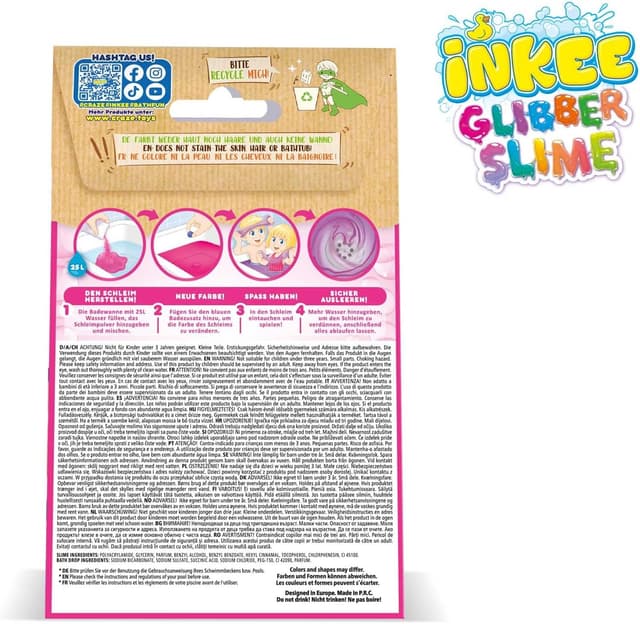 Thumbnail 3 de INKEE Set Mermaid Galupy Poudre de Bain Rose Fluo